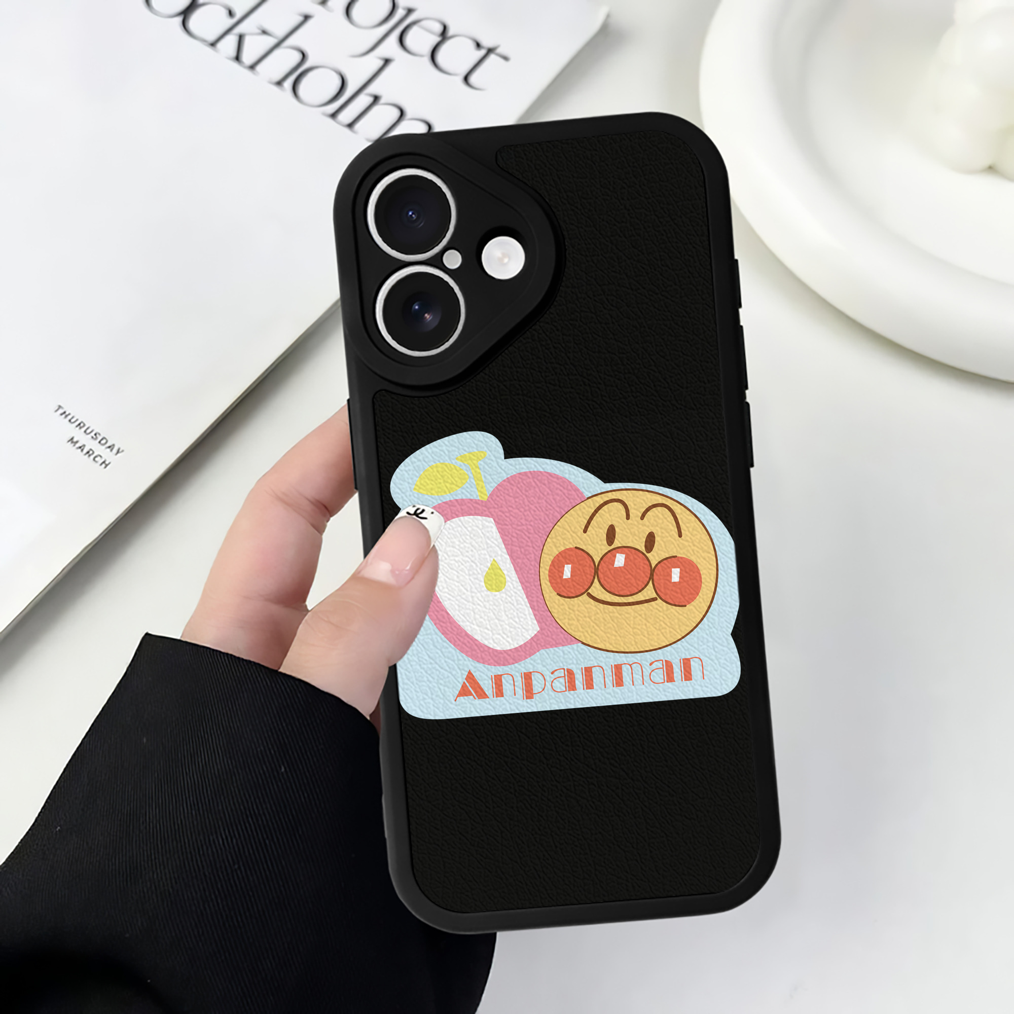 （画像用） アンパンマン Anpanman 【iPhone 16シリーズ対応】シリコンスマホケース（レザー調） 材質：シリコン